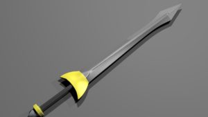 A Steel Sword made in Maya.